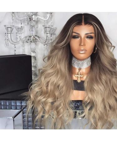 Buy MARBER 28 Inch Long Blonde Wig with Dark Roots | Curly Synthetic Wig for Women - Elevate Your Style! - Buy Online on GoSupps.com