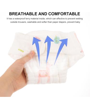 Ibasenice 2 STK Cotton Diapers for Girls | Premium Fabric Baby Diaper Pants | Soft Pure Cotton Gauze for Newborns - Buy Online on GoSupps.com