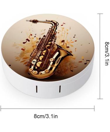Saxophone Contact Lens Case with Mirror | Cute Portable Eye Travel Kit - Buy Online on GoSupps.com