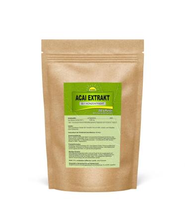 Bonemis Acai extract (50:1 highly concentrated) without additives 250 g vegan powder in a bag