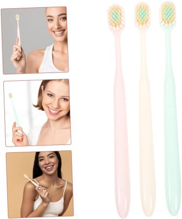 FRCOLOR 3pcs Extra Soft Camping Toothbrush Set Portable Travel Toothbrushes for Adults Manual Gum Guard with Soft Bristles - Buy Online on GoSupps.com