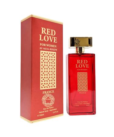 J & H VARIETY PERFUME RED LOVE for Women Eau de Parfum Natural Spray | Floral and Jasmine Notes Feminine Fresh Fragrance all Skin Types Casual Formal Wear 3.4 Fluid Ounce/100 Ml Floral 3.4 Ounce