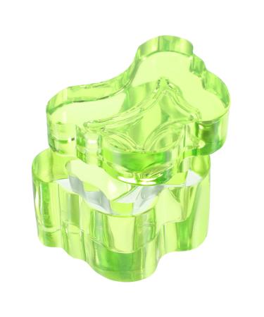 FOMIYES Glass Nail Art Accessories Nail Dish Bowl with Lids Dish for Acrylic Nails Nail Art Cup Decorative Nail Dish with Lids Nail Cups Nail Manicure Tools Nail Art Dish Bracket Thicken 7x5.6cm Green