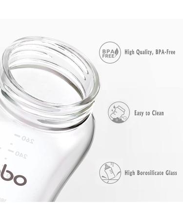 YOHKOH Natural Glass Baby Bottle Set - Anti-Colic, Wide Neck, Newborn Gift Set (3.4oz, Pack of 2) Red - Buy Online on GoSupps.com