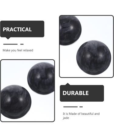 iPlusmile Baoding Balls - 2 Pack Chinese Health Stress Relief Hand Exercise & Massage Balls (Black) - Buy Online on GoSupps.com