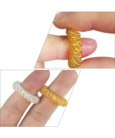Magiclulu 20-Pack Finger Massage Rings Calming Sensory Toys for Kids | Mini Iron Restless Finger Spring Cuffs - Buy Online on GoSupps.com