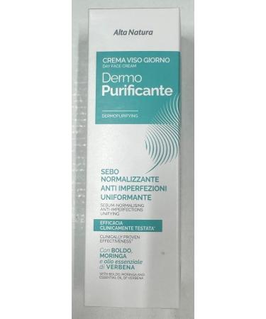  Alta Natura Alta Natura Dermopurifying Day Face Cream 50ml - with extracts of Moringa and Boldo helps minimize pores rebalance the skin microbiome and protect the skin - Buy Online on GoSupps.com