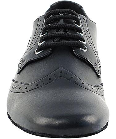 Very Fine Mens Standard Smooth Waltz Ballroom Dance Shoes - Black Leather - 1-inch Heel - Size 10.5 - Bundle with Foldable Brush - PP301 - Buy Online on GoSupps.com