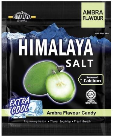 Himalaya Sports Ambra Mint Candy - Pack 12 sachets de 15 g - Bonbons la menthe au sel rose - Sachets individuels - Go t sucr -sal rafra chissant - Buy Online on GoSupps.com