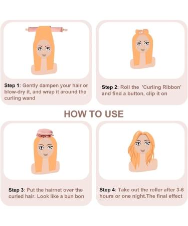 KEYRI 2PCS Heatless Hair Curler Heatless Curling Set Heatless Curlers Headband with Hairnet No Heat Hair Curlers for Long/Medium Hair Sleeping Overnight Lazy Curlers DIY Hair Styling Tools (Pink) - Buy Online on GoSupps.com