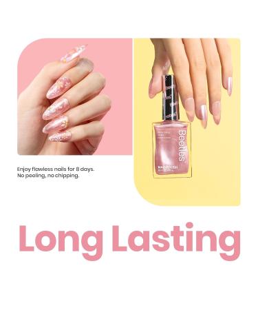 Beetles 15ml Pink Pearl Nail Polish - Fast Drying Long Lasting Shimmer Nail Lacquer | Romantic Reverie for Salon-Quality Nail Art - Buy Online on GoSupps.com