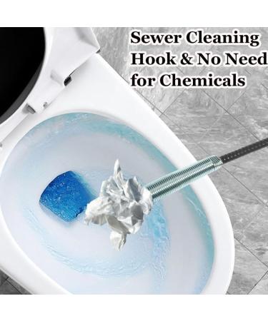 2024 Sewer Cleaning Hook - No Chemicals Drain Clog Remover Tool with Claws for Toilet & Kitchen Sink (300cm/118in - Buy Online on GoSupps.com
