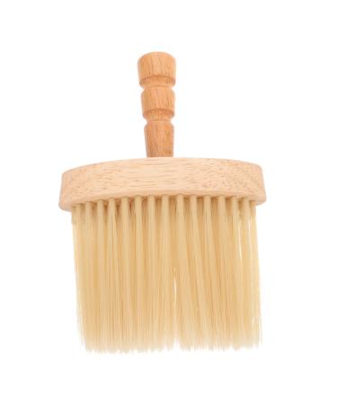 Hairdressing Bristle Brush Neck Brush Tool Shave Brush Hard Wave Brush Male Beard Shaving Brush with Wood Handle Male Shaving Brush Barber Supplies Neck Duster Barber Accessories