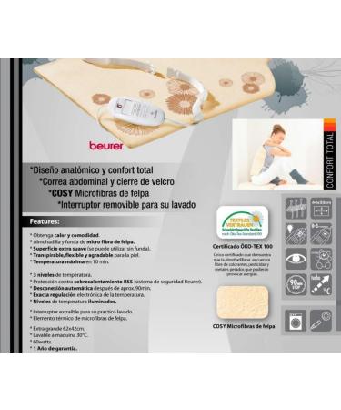 Beurer HK 58 Cosy Back/Neck Heating Pad - Fleece Fibre 6 Temp Settings Quick Heating - Beige | International Shipping Available - Buy Online on GoSupps.com