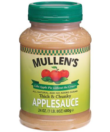 Mullen's Applesauce "Like Apple Pie Without the Crust" Less Sugar Recipe (24 Ounce) 24 Ounce (Pack of 1)