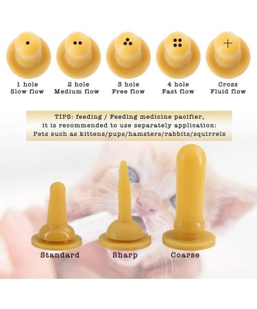 Selysis 10-Piece Pet Baby Bottle Kit - Squeeze Liquid Feeding & Replacement Nipples for Cats & Dogs - Buy Online on GoSupps.com