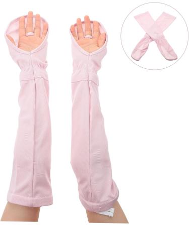 Minkissy 3 Pairs Ice Silk Arm Sleeves for Men & Kids - UV Protection Cooling Gloves Elastic Sun Sleeves for Exercise - Pink Acrylic Arm Guard - Buy Online on GoSupps.com