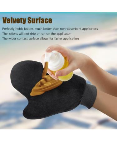 LOPHE Black Double Sided Self Tanning Mitt Applicator - Reusable Gloves for Self Tanners - Washable with Anti-slip Elastic Wrist - Ideal for Lotions, Mousses, and Creams - Buy Online on GoSupps.com