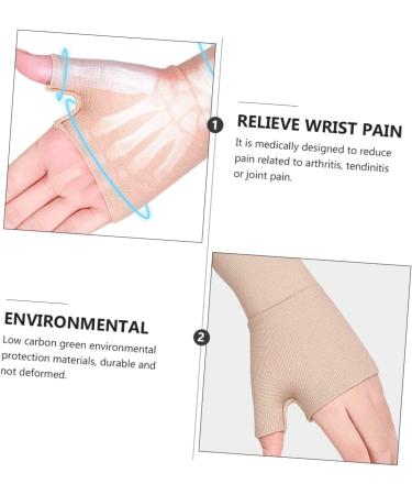 Gatuida Fashion Gloves | 2 Pairs Fingerless Mittens for Carpal Tunnel Support | Warm Spandex Hand Sleeves for Pain Relief - Buy Online on GoSupps.com