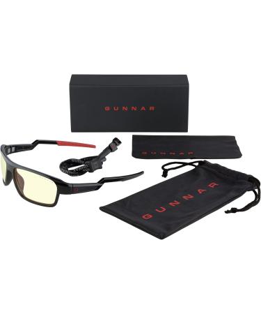 Gunnar Lightning Bolt 360 Gaming Glasses - Amber Lens 65% Blue Light Filter & UV Protection - Premium Onyx Design for Eye Comfort - Buy Online on GoSupps.com