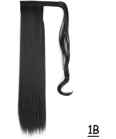 Ponytail Extensions Long Straight Ponytail Extension 22/34 inch Wrap Around Ponytail Synthetic Hair Extensions Clip in Straight Ponytail Hairpiece for Women for Women(Color:1B Size:22inch-55cm) 22inch-55cm 1B - Buy Online on GoSupps.com