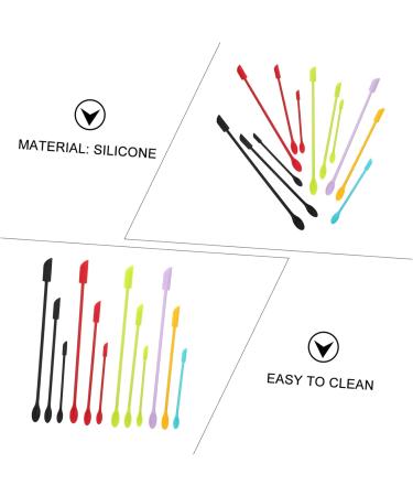 12 Silicone Dressoos for Cosmetic & Kitchen Bottles - Jam Scrapers with Long Handle - Buy Online on GoSupps.com