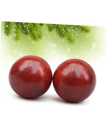 PLAFOPE Hand Massage Balls - 2 Piece Set Rosewood 6cm Red Massage Roller for Relaxation & Relief - Buy Online on GoSupps.com