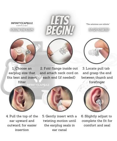 High Fidelity Concert Ear Plugs with Cord for Music Festivals and More - Reusable Hearing Protection - Soft, Clear, Two Sizes - Buy Online on GoSupps.com