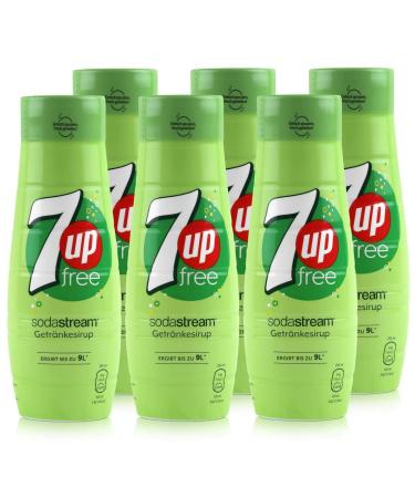 Sodastream Sirup 7up Free - 1x bottle results in 9 liters of finished drink prepared for seconds and always fresh Seven up without sugar 6 -pack (6 x 440 ml)