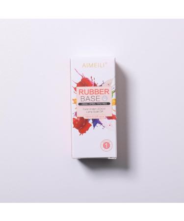 AIMEILI 5-In-1 Sheer Color Rubber Base Gel Nail Polish - (430) 10ml | UV/LED Soak Off Elastic Strengthener & Rhinestone Glue Gel - Buy Online on GoSupps.com