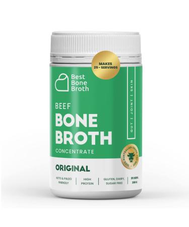 Best Bone Broth Premium Beef Bone Broth Concentrate | supports joints skin & gut | No Hormones or Additives | Delicious Natural Flavour | Sourced from AU & NZ Beef-Beef Broth - 25 Servings
