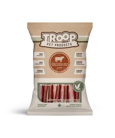 Loyalty Dog Treats Beef Bully Sticks Natural Single Ingredient Dehydrated Dental Chew 6 inch (Pack of 10) 0.9 g (Pack of 10) 10