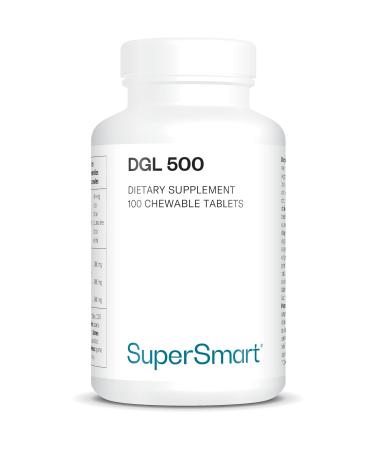 DGL 500 - Extrait de Racine de R glisse - Reflux Gastro-Intestinal - Contribue R duire les Reflux Acides Douleurs Gastriques Naus es - Comprim s m cher - Vegan - Sans Gluten - Supersmart