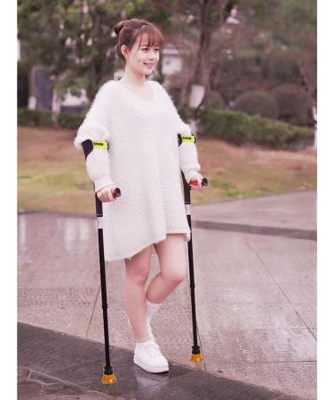 Adult Crutches Forearm Crutches Aluminum Crutches Folding Crutches Adjustable Crutches with U Cuff Canes for 150-195cm Independence Grey - Buy Online on GoSupps.com