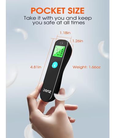 Danz No-Touch Forehead Thermometer | 3-Color LCD Screen, Fast 1-Second Reading, Fever Alarm | Infrared Digital Thermometer for Adults | Ideal for Home, Office, Hospital - Buy Online on GoSupps.com
