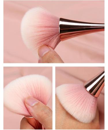 Face Makeup Brushes | Blush Makeup Brush for Loose Powder - Powder Foundation Brush Cosmetic Brushes for Complete Coverage and Prefect Finish Standing four-leaf clover makeup brush gold + PVC - Buy Online on GoSupps.com
