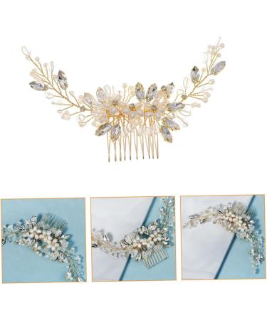 Angoily 1pc Pearl Comb Bridal Hair Comb Wedding Hair Accessory Tiara Rhinestone Barrettes Handmade Comb Barrette Wedding Hair Comb Hair Accessories Hanfu Headgear The Photo Bride - Buy Online on GoSupps.com