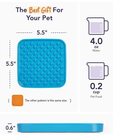 LE TAUCI PET Lick Mat for Dogs and Cats - 5.5 Ceramic Slow Feeder Bowl | Anxiety Relief Dog Lick Pad | Puzzle Feeder for Treats | Enrichment Toy - Multi-colored - Buy Online on GoSupps.com