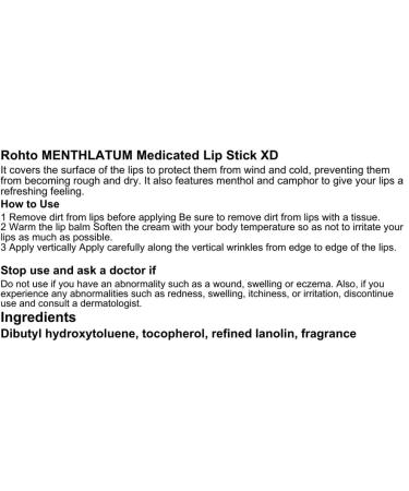 Rawto Mentholatum Medized Lip Stick XD | Ultimate Hydration & Protection | Shop Now! - Buy Online on GoSupps.com