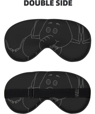 Shop White Elephant Print Unisex Sleep Eye Mask | Soft Comfort Eye Shade for Travel Yoga & Shift Work - Buy Online on GoSupps.com