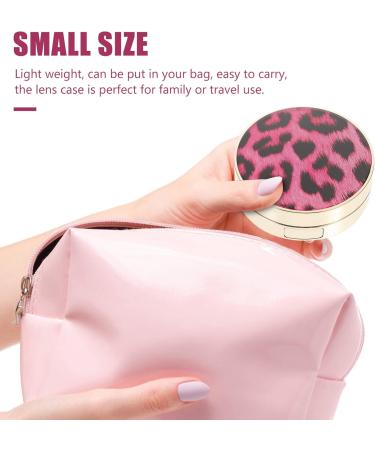 Heallily Leopard Pattern Contact Lens Case Set | Crystal Travel Cover & Aluminum Alloy Box for Lenses - Buy Online on GoSupps.com