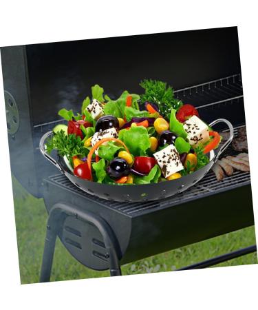 Toddmomy 2pcs Portable Round Baking Pan Non Stick Fry Pan Grill Trumpet Accessories Camping Accessories Baking Dishes for Oven Household BBQ Pan BBQ Supplies Vegetable with Holes Iron Tool - Buy Online on GoSupps.com