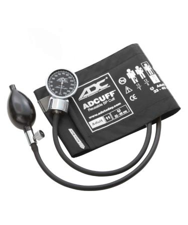 ADC Diagnostix 700 Premium Professional Pocket Aneroid Sphygmomanometer with Adcuff Nylon Blood Pressure Cuff Adult Black 11 - Adult Black