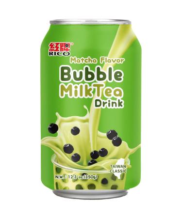 RICO - Bubble Milk Tea Drink Matcha - 24 X 350 ML - Multipack Matcha 350 ml (Pack of 24)
