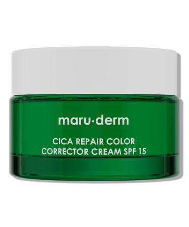 Maruderm SPF 15 Tinted Corrective Cica Repair Cream Moisturizing & Soothing with Centella Asiatica Reduces Redness & Evens Skin Tone 30 ML