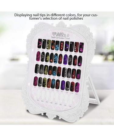 Nail Art Display Stand - 48 Colors Flower Design Nail Polish Gel Card for Manicure Practice - Buy Online on GoSupps.com