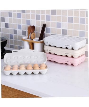 Mikinona 2pcs Pizza Container Fridge Egg Tray Egg Cartons Egg Organizer Egg Rack Plastic Barrel High Capacity Grey 30x15cm - Buy Online on GoSupps.com