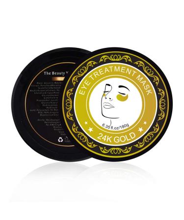 Golden Under Eye Patches - 30 Pairs Eye Gels with Amino Acids & Collagen | Rejuvenate Dark Circles & Puffy Eyes - Travel-Friendly Anti-Wrinkle Treatment - Buy Online on GoSupps.com