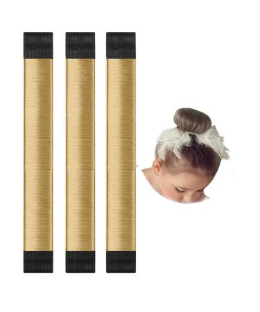 Small Hair Bun Maker for Kids  LHAAAYF 3 PCS Hair Donut Hair Bun Maker for Girls   Mini Hair Doughnut Shaper for Short and Thin Hair  Ballet Bun Maker  Easy Bun Hair Tool (Light Brown)