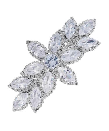 Beatifufu Rhinestone Hair Clip Women Hair Barrettes Wedding Rhinestones Hair Clip Crystal Hair Barrette Rhinestones Hairpin Diamonds Hair Accessories Crystal Hair Clip Women Hair Clip